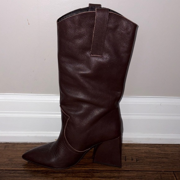 L'INTERVALLE Dark Brown Heeled Boots - Picture 5 of 12
